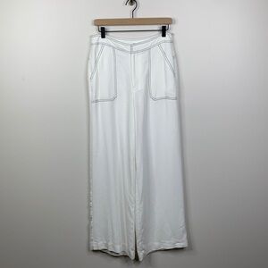 a loves a Wide Leg Flare White Trouser Palazzo Pants Women's Size 6